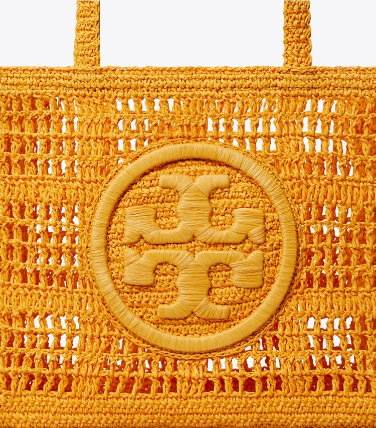 Tory Burch designer tote bags Small Ella Hand-Crocheted Tote in Peachy detail