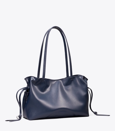 Tory Burch designer トートバッグ エラ natuura™  ドローストリング スモール トートバッグ in New Navy angle
