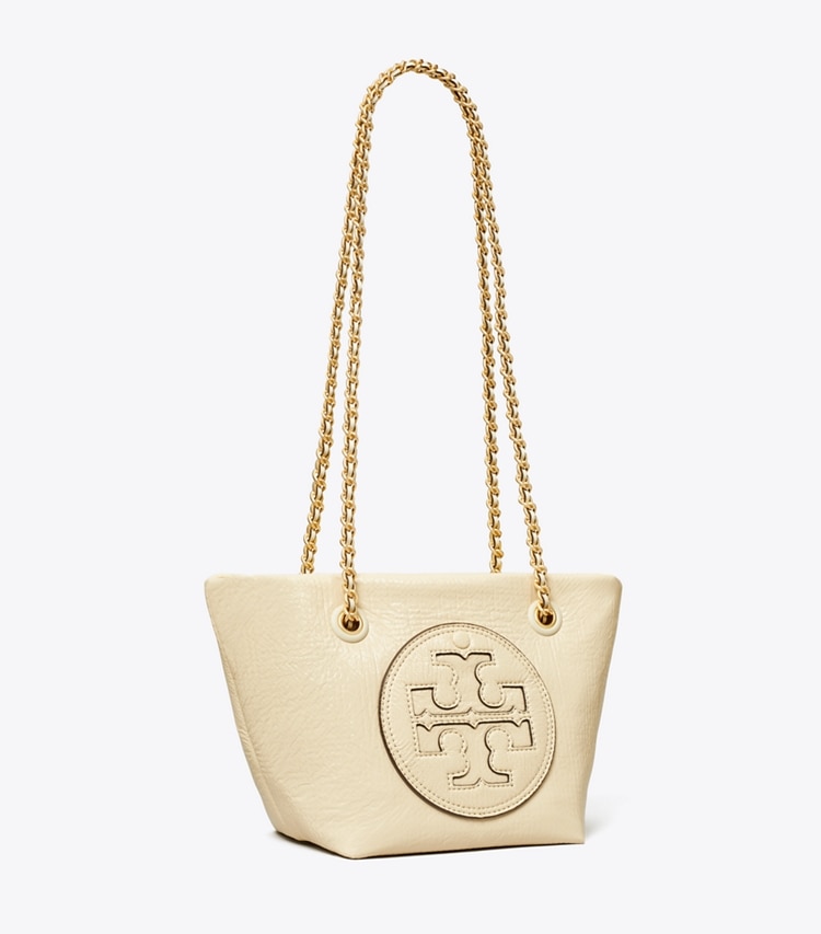 Tory Burch designer crossbody bags Small Ella Patent Chain Crossbody in Oats angle