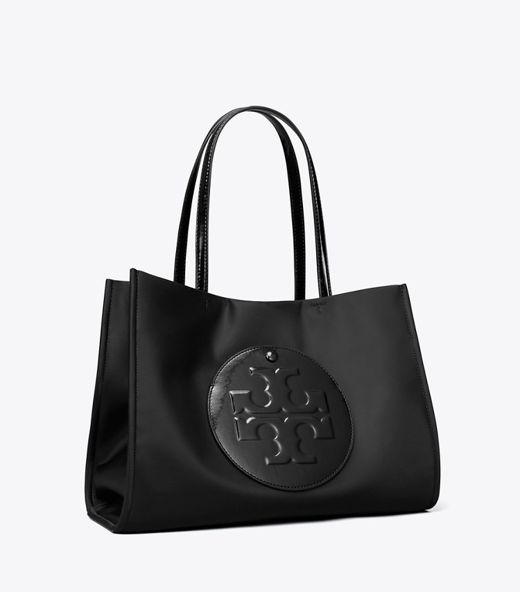 Tory Burch designer tote bags Small Ella Patent Tote in Black angle