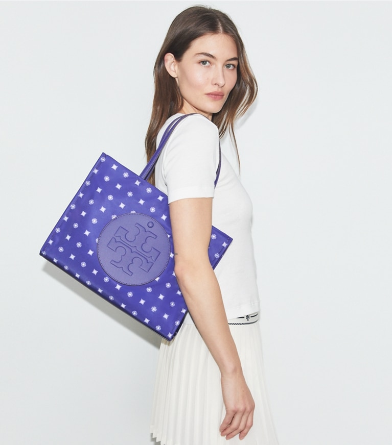 Tory Burch designer tote bags Small Ella Printed Tote in Nothing Ditsy angle