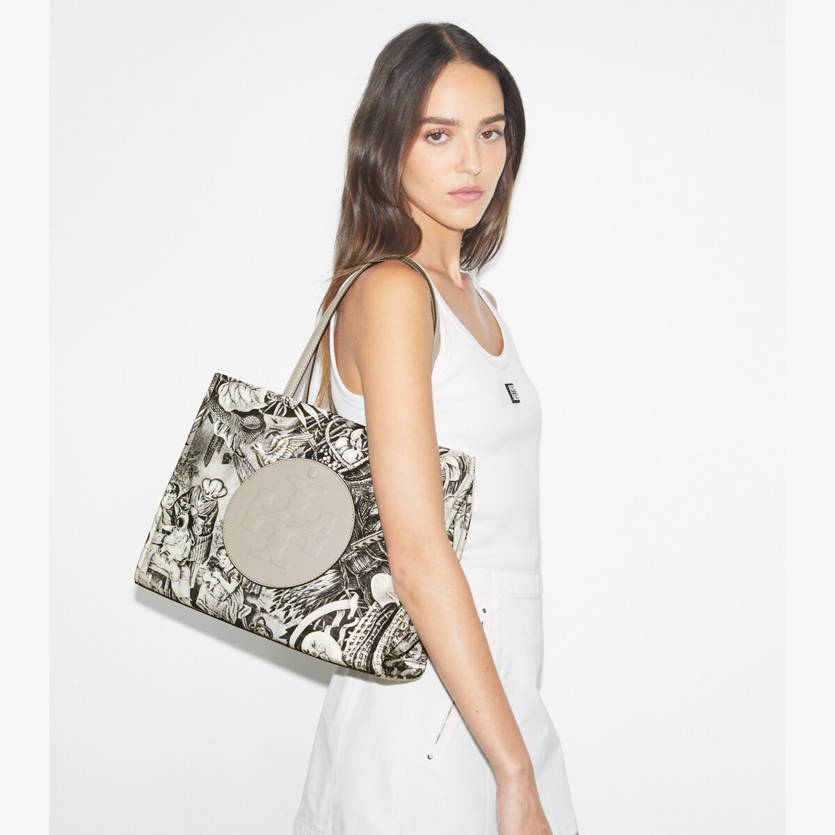 Small Ella Printed Tote: Women's Designer Tote Bags | Tory Burch