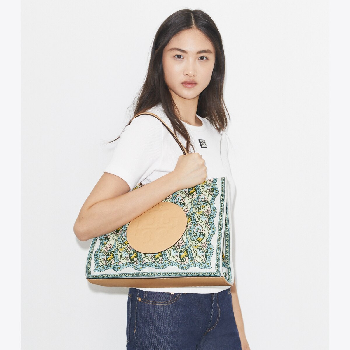 Small Ella Printed Tote: Women's Designer Tote Bags | Tory Burch