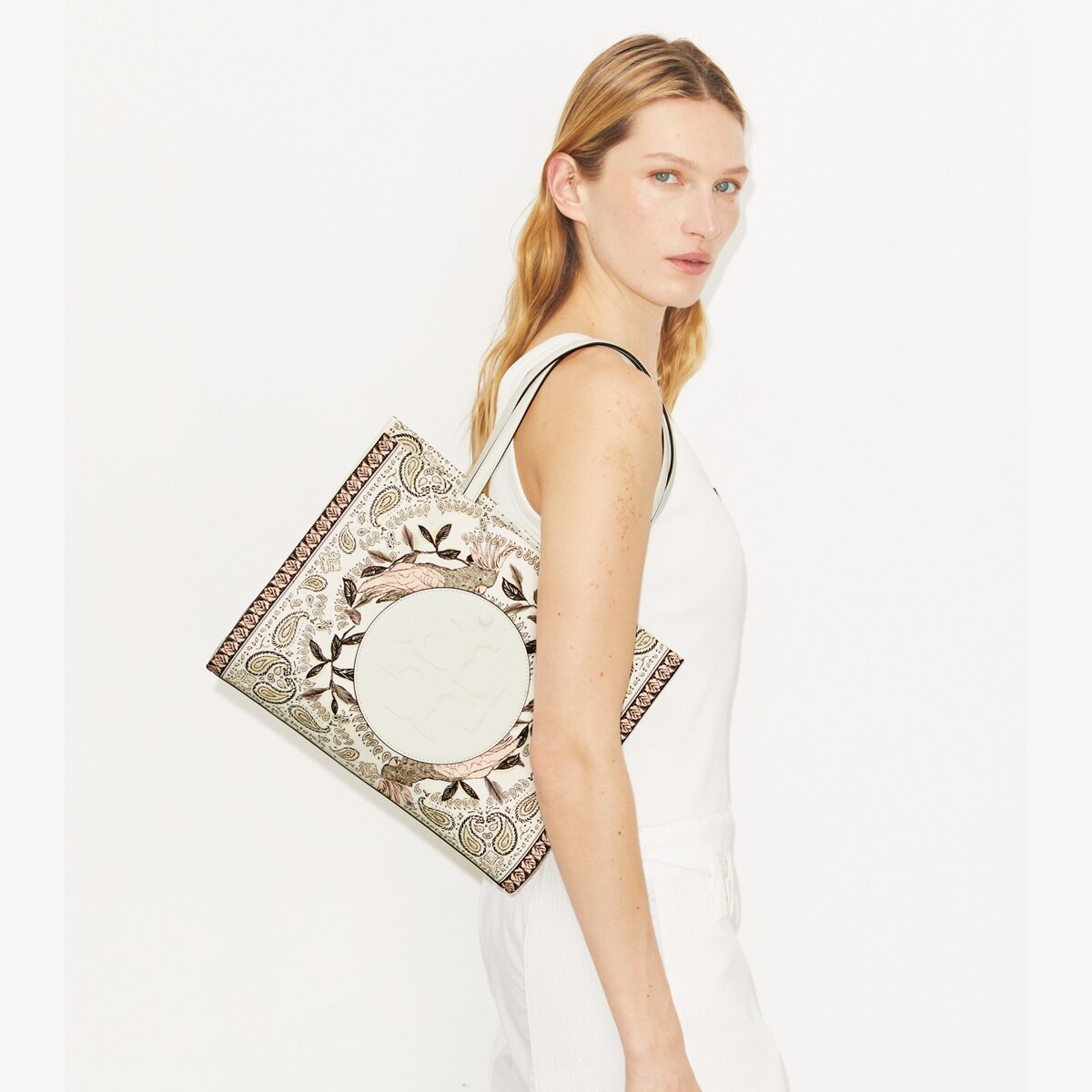 Small Ella Printed Tote: Women's Designer Tote Bags | Tory Burch