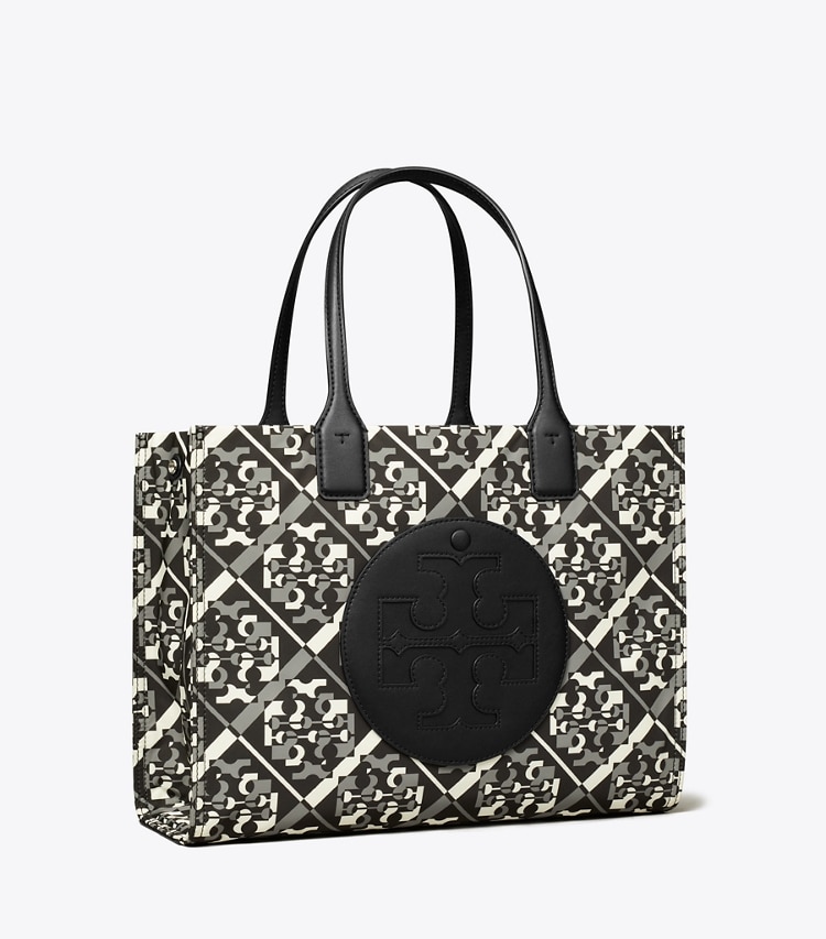 Tory Burch designer tote bags Small Ella Printed Tote in Prismatic Logo angle
