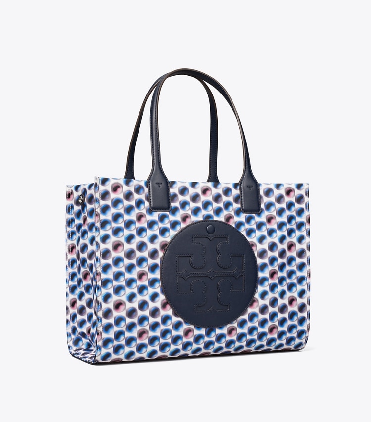 Tory Burch designer トートバッグ エラ プリント スモール トートバッグ in Blue Candy Dots angle