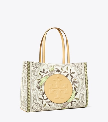 Tory Burch designer トートバッグ エラ プリント スモール トートバッグ in Mint Cockatoo angle