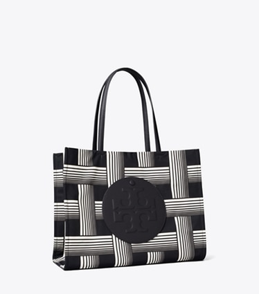 Tory Burch designer トートバッグ エラ プリント スモール トートバッグ in Brown Gradual Stripe Small angle