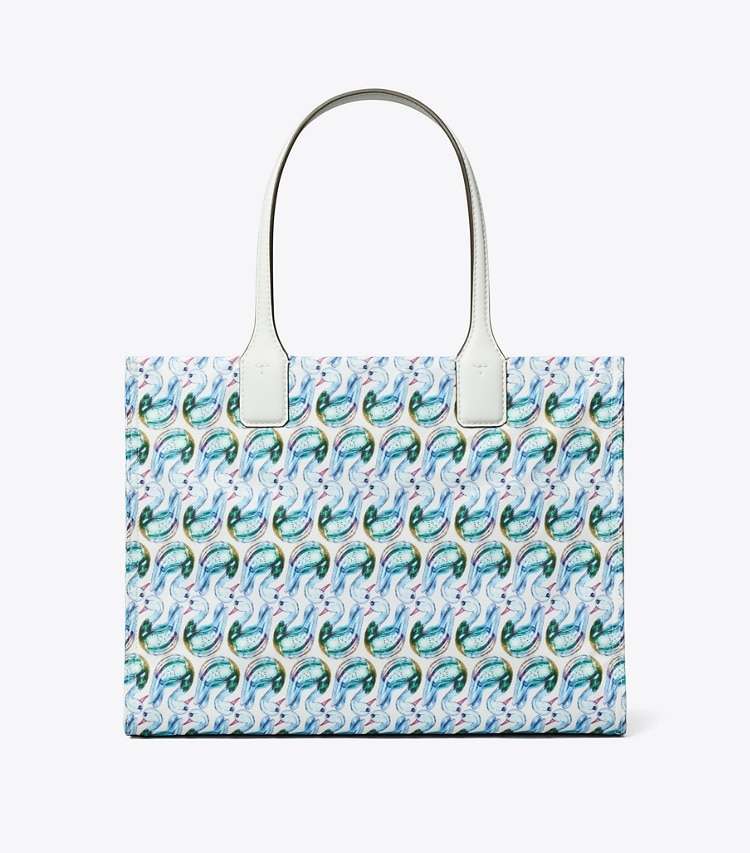 Tory Burch designer tote bags Small Ella Printed Tote in Swan back