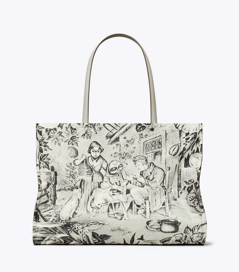 Tory Burch designer tote bags Small Ella Printed Tote in Alien Print angle