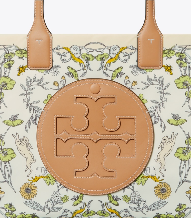 Tory Burch designer tote bags Small Ella Printed Tote in Meadow detail
