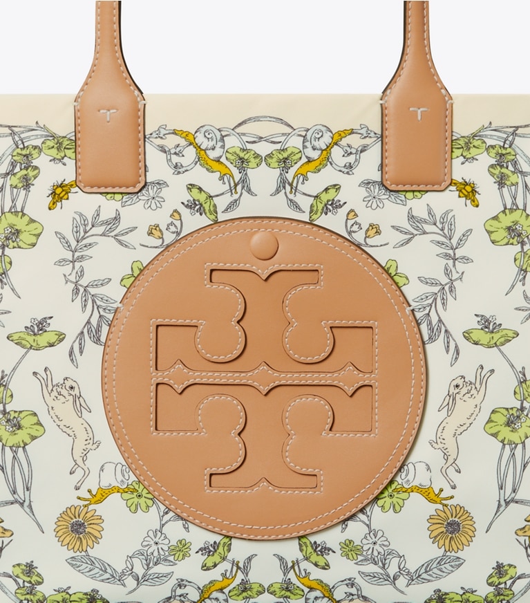Tory Burch designer tote bags Small Ella Printed Tote in Meadow angle