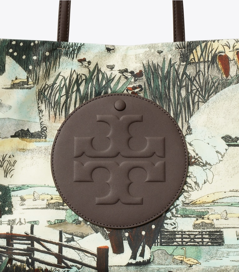 Tory Burch designer トートバッグ エラ プリント スモール トートバッグ in Forest Print ディテール