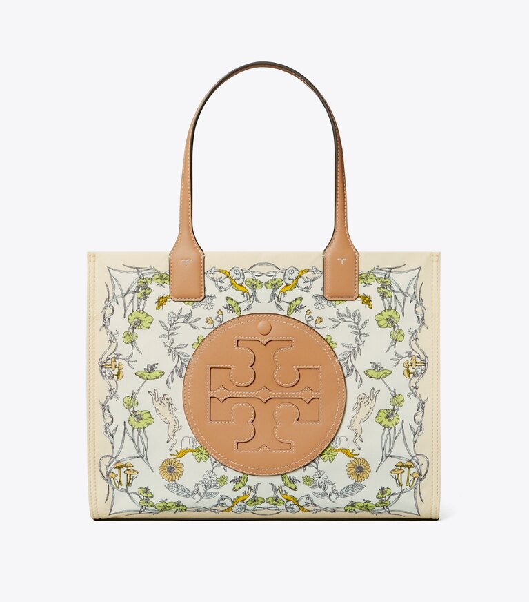 Tory Burch designer tote bags Small Ella Printed Tote in Meadow angle