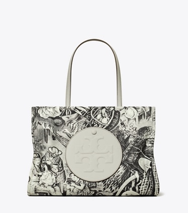 Tory Burch designer tote bags Small Ella Printed Tote in Alien Print front