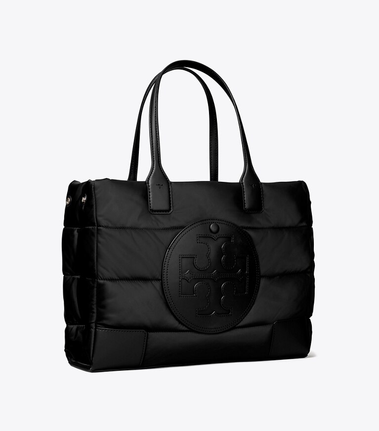 Tory Burch designer tote bags Small Ella Soft Tote in Black angle