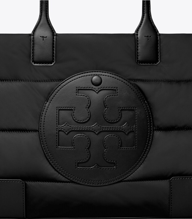 Tory Burch designer tote bags Small Ella Soft Tote in Black angle