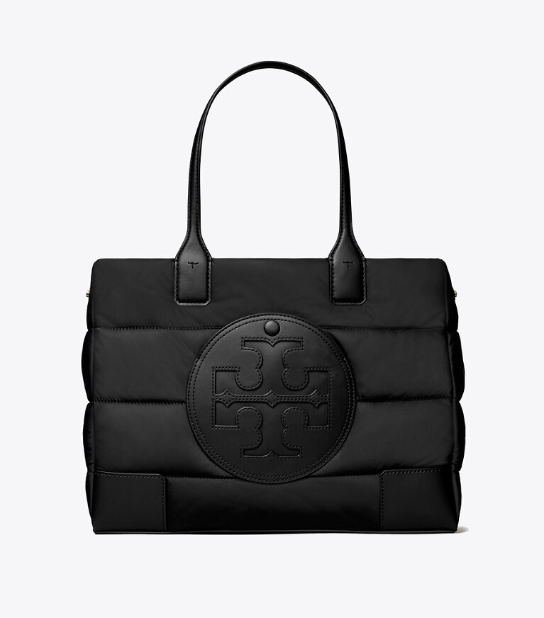 Tory Burch designer tote bags Small Ella Soft Tote in Black angle