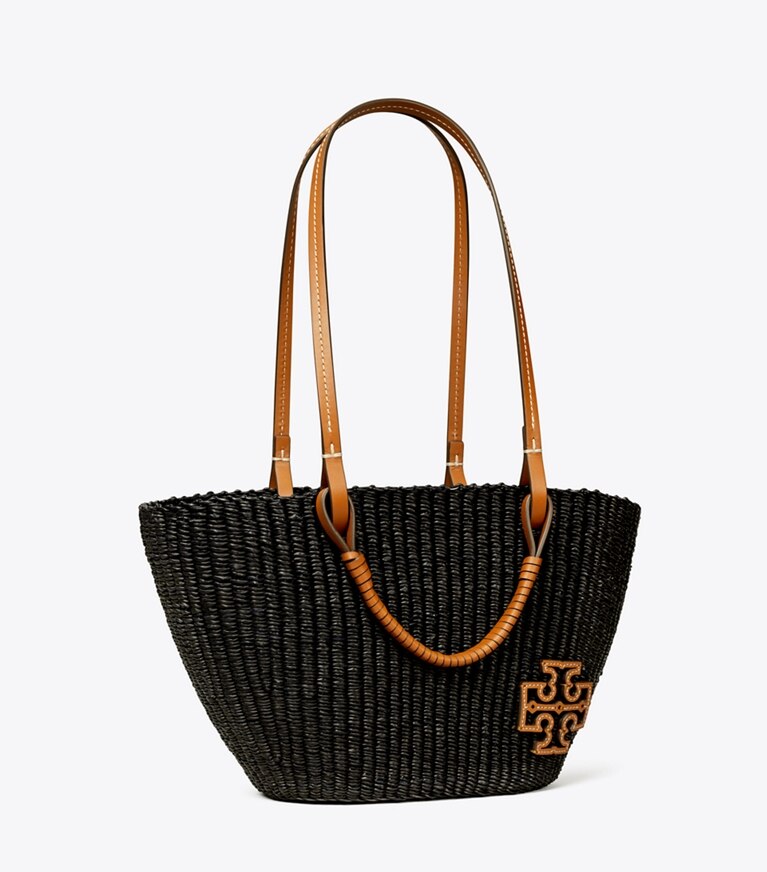 Tory burch ella 2024 metallic straw tote