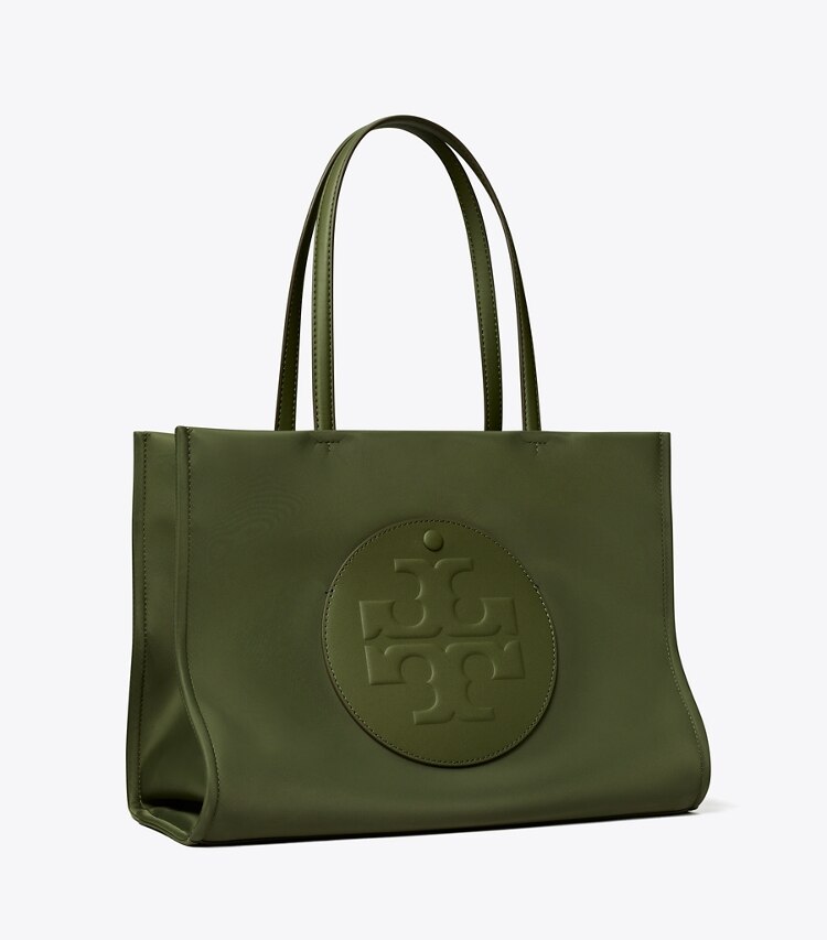 Tory Burch designer tote bags Small Ella Tote in Olive Green angle