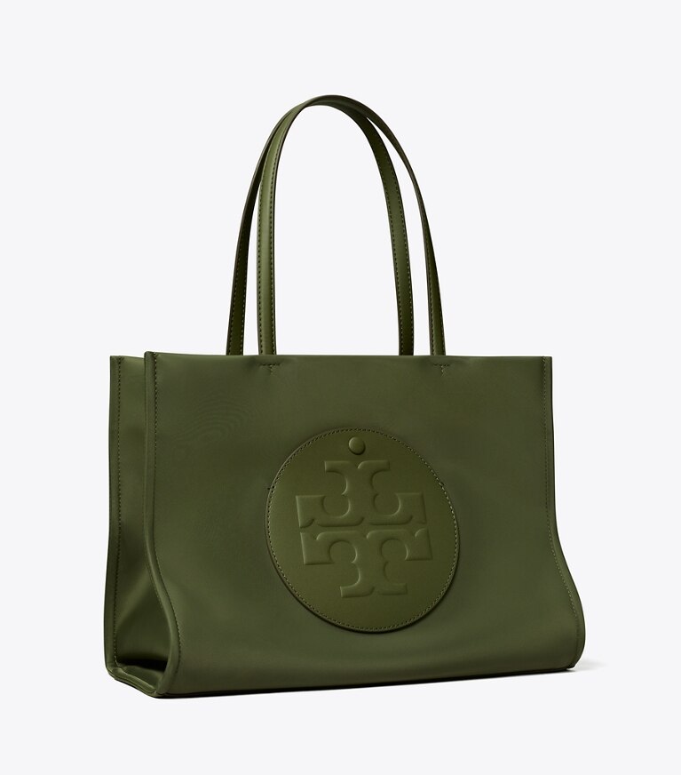 Tory Burch designer tote bags Small Ella Tote in Olive Green angle