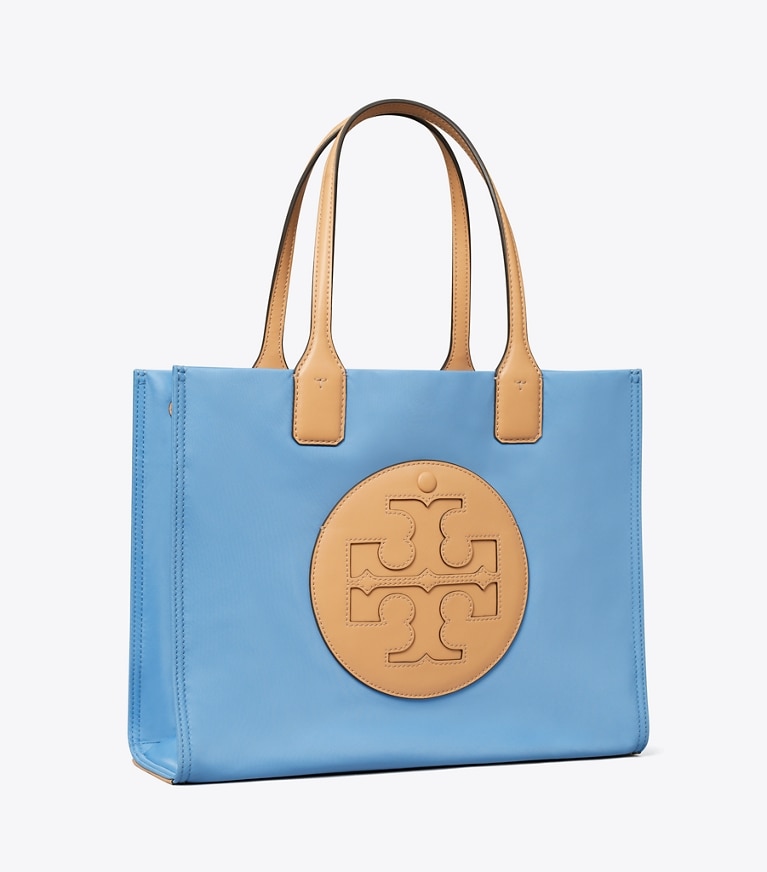 Tory Burch designer tote bags Small Ella Tote in Dauphin Blue angle