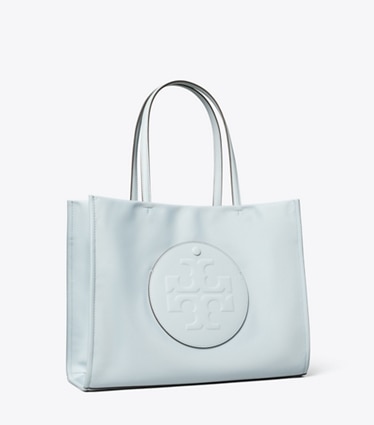 Tory Burch designer tote bags Small Ella Tote in Crane Blue angle