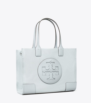 Tory Burch designer tote bags Small Ella Tote Bag in Powder Blue angle