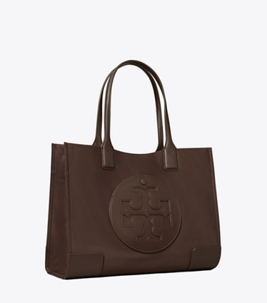 Tory Burch designer tote bags Small Ella Tote Bag in TEMPRANILLO angle