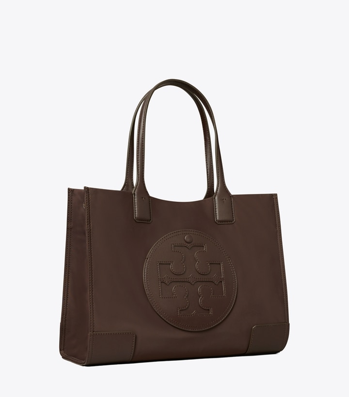Tory Burch designer tote bags Small Ella Tote Bag in TEMPRANILLO angle