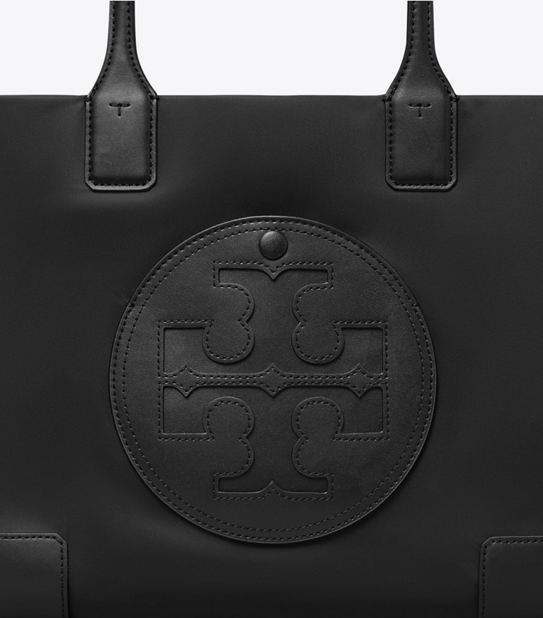 Tory Burch designer tote bags Small Ella Tote Bag in Black angle