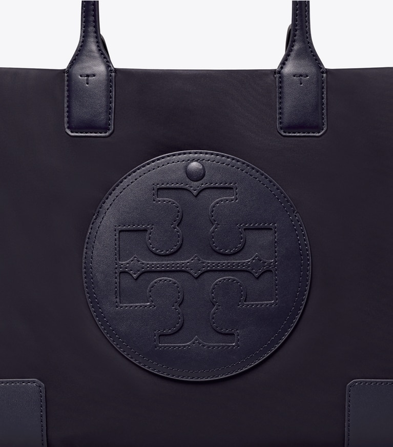 Tory Burch designer トートバッグ エラ スモール トート in Tory Navy angle