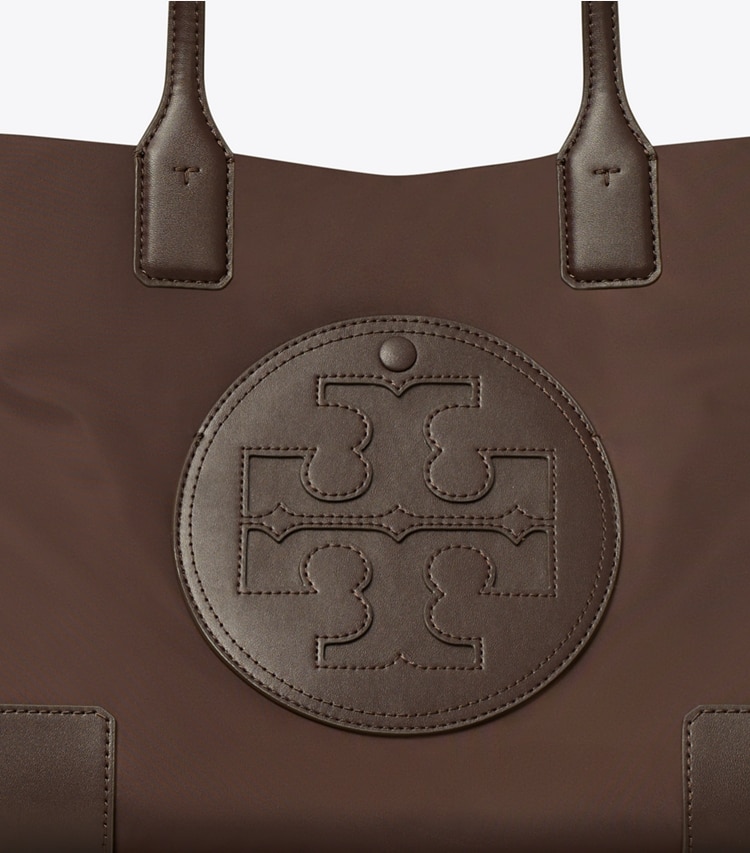 Tory Burch designer tote bags Small Ella Tote Bag in TEMPRANILLO detail