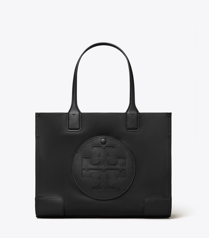 Tory Burch designer tote bags Small Ella Tote Bag in Black front