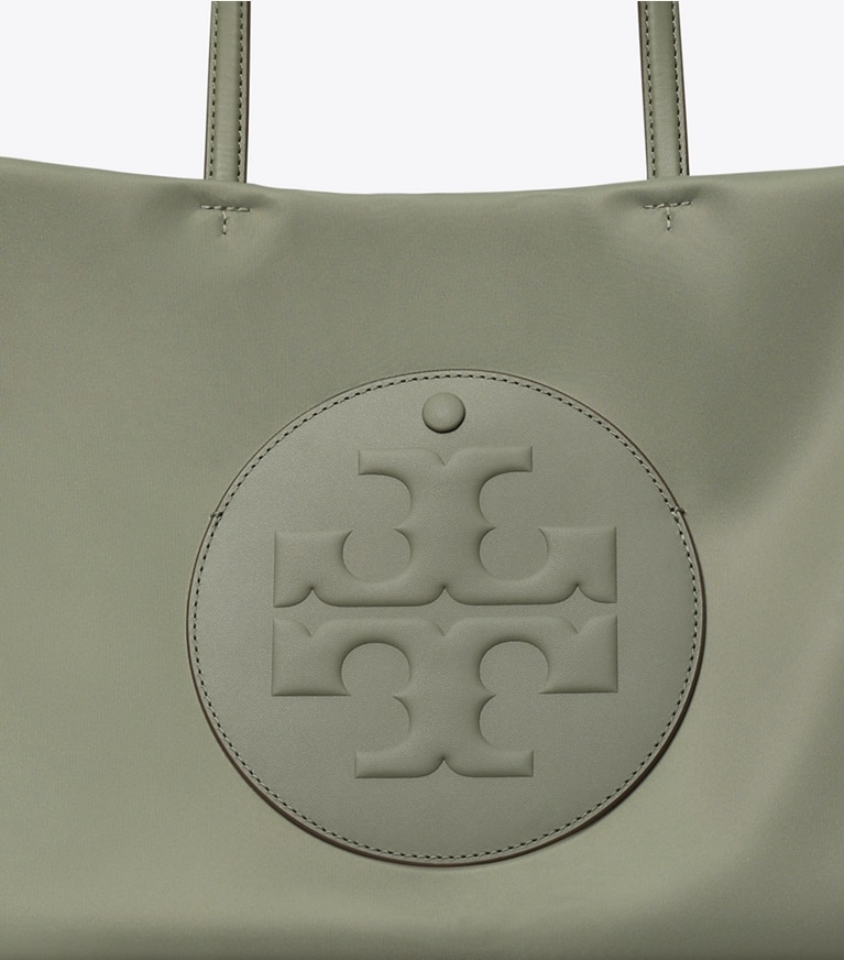 Tory Burch designer tote bags Small Ella Tote in Stone angle