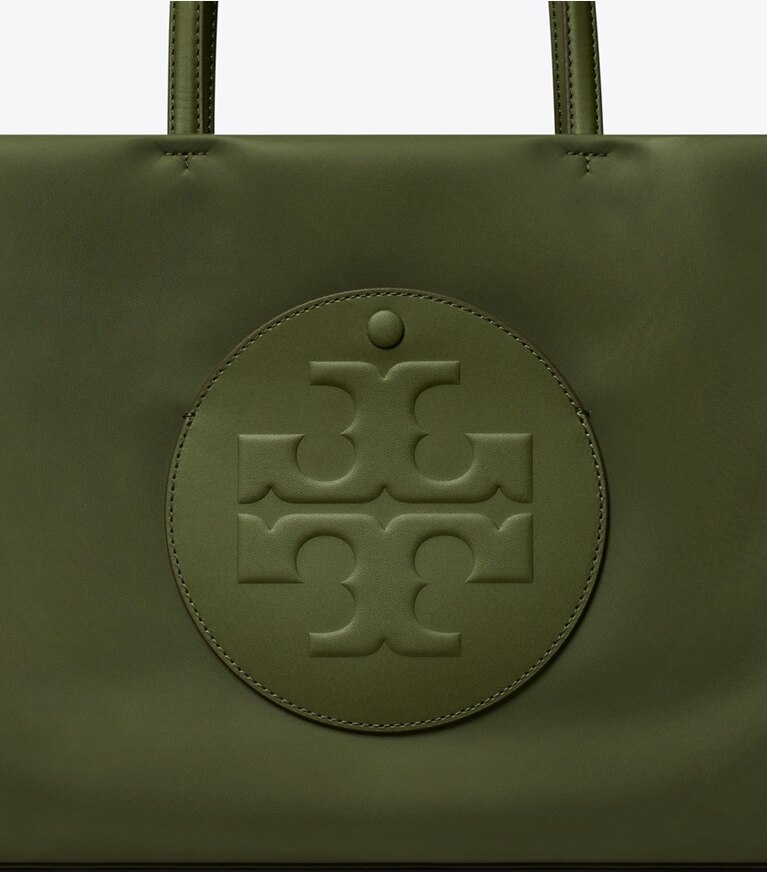 Tory Burch designer tote bags Small Ella Tote in Olive Green detail
