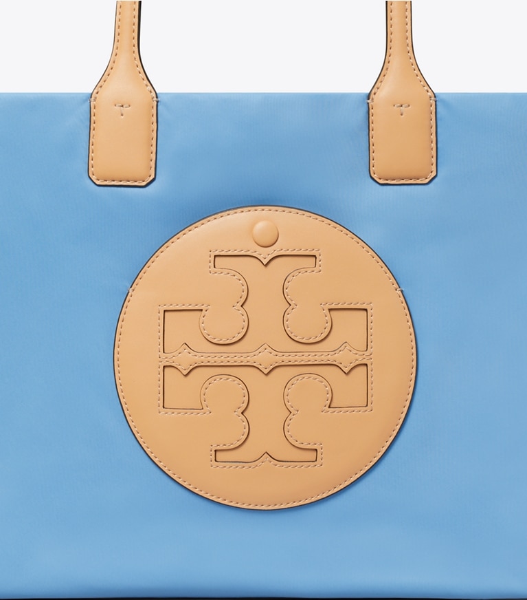 Tory Burch designer tote bags Small Ella Tote in Dauphin Blue angle