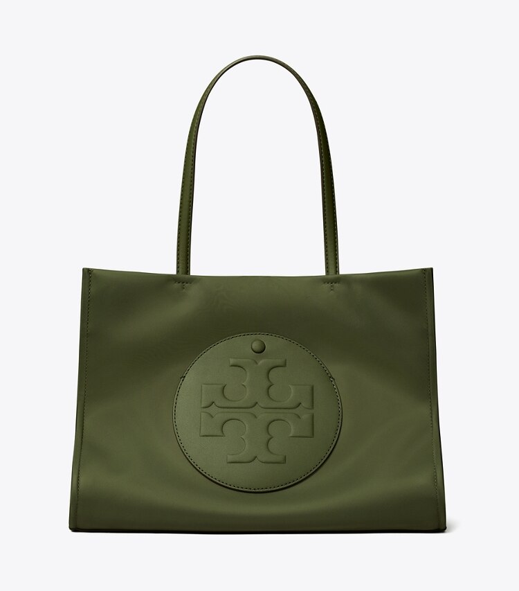 Tory Burch designer tote bags Small Ella Tote in Olive Green front