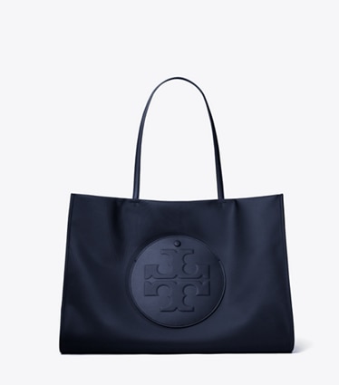 Tory Burch designer tote bags Small Ella Tote in NEW NAVY front