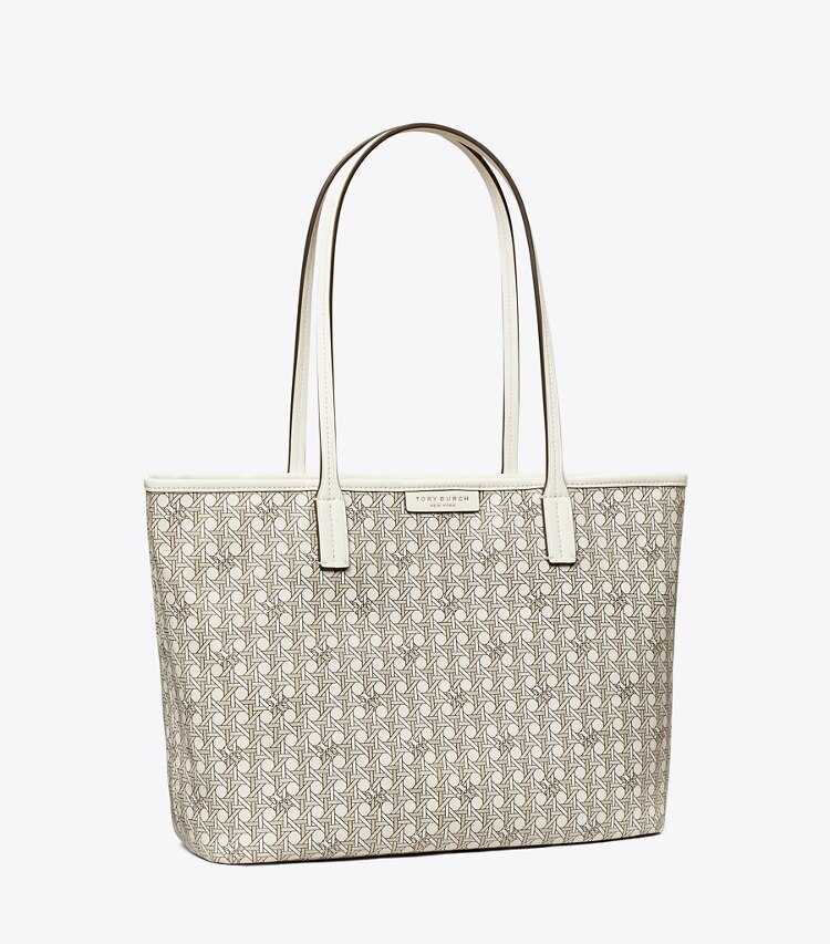Tory Burch designer tote bags Small Ever-Ready Zip Tote in NEW IVORY angle