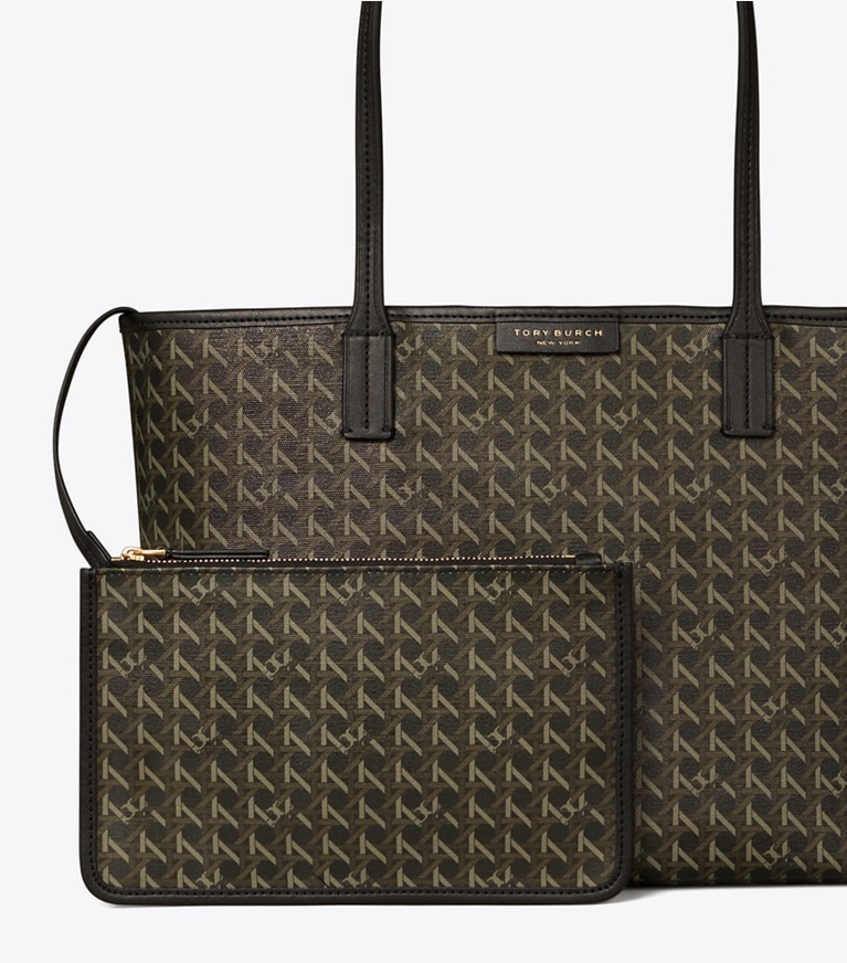 Tory Burch designer tote bags Small Ever-Ready Zip Tote in Black angle