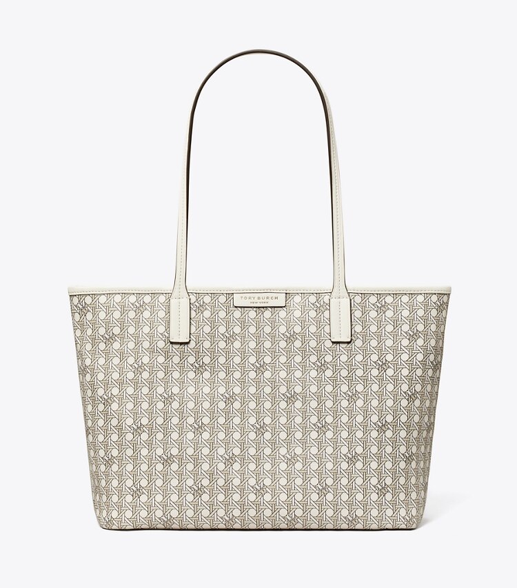 Tory Burch designer tote bags Small Ever-Ready Zip Tote in NEW IVORY front