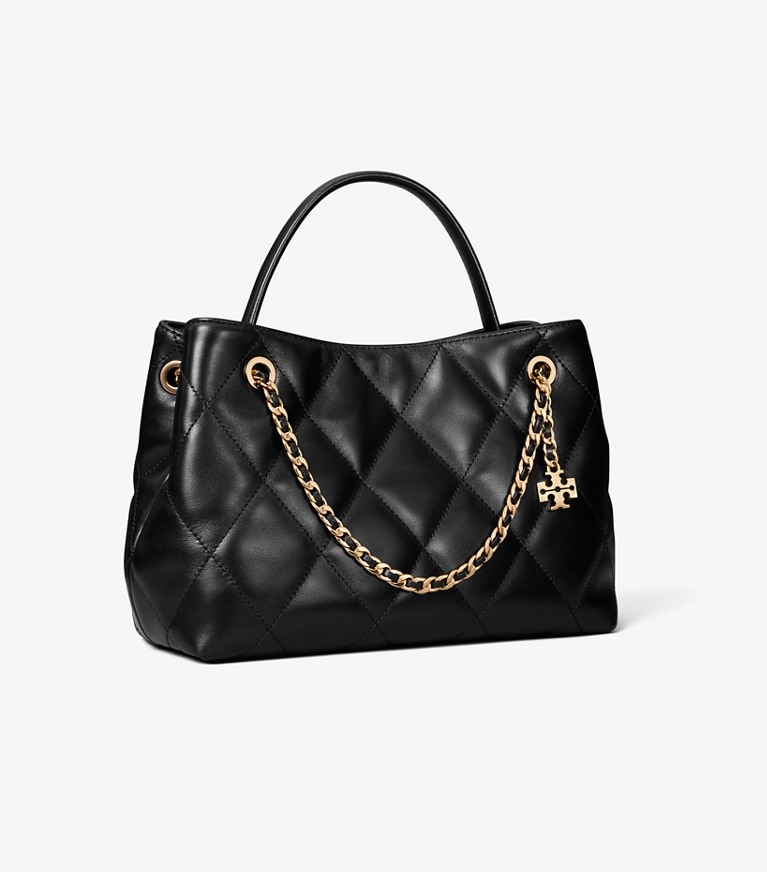 Tory Burch designer crossbody bags Small Fleming Carryall in Black angle