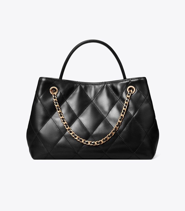 Tory Burch designer crossbody bags Small Fleming Carryall in Black back