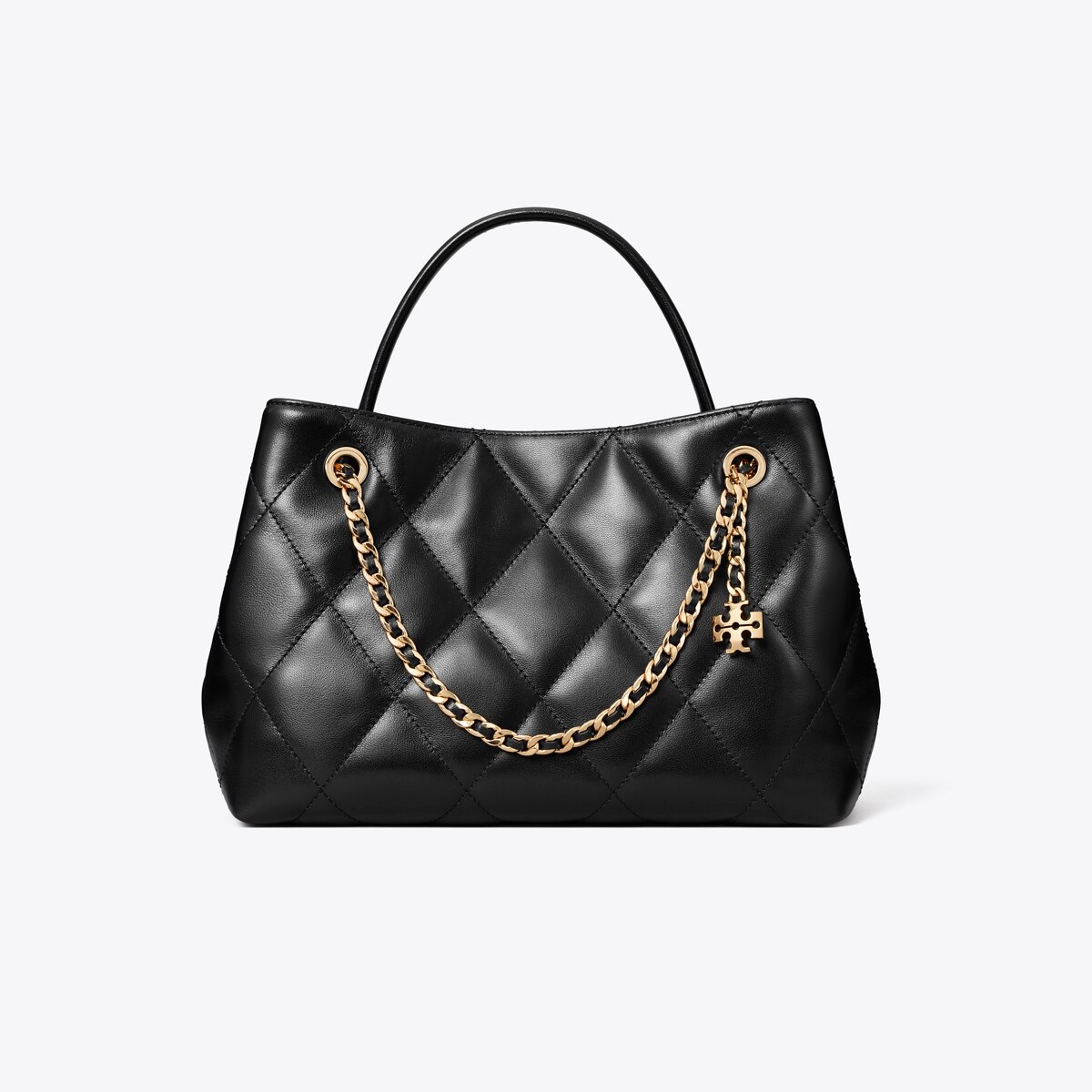 Small Fleming Carryall in black | Tory Burch