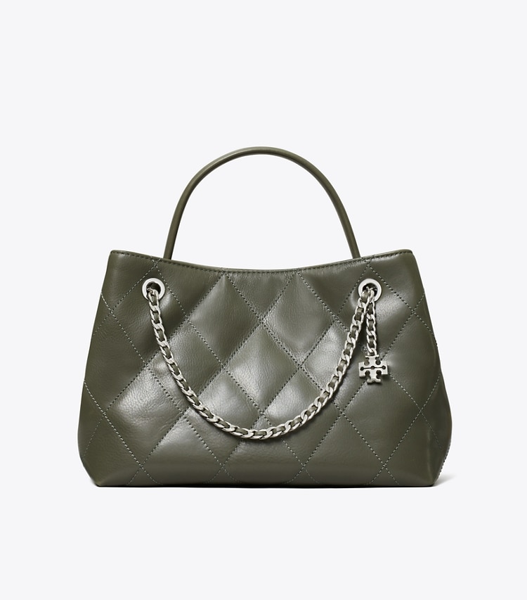 Tory Burch designer crossbody bags Small Fleming Carryall in Obsidian front