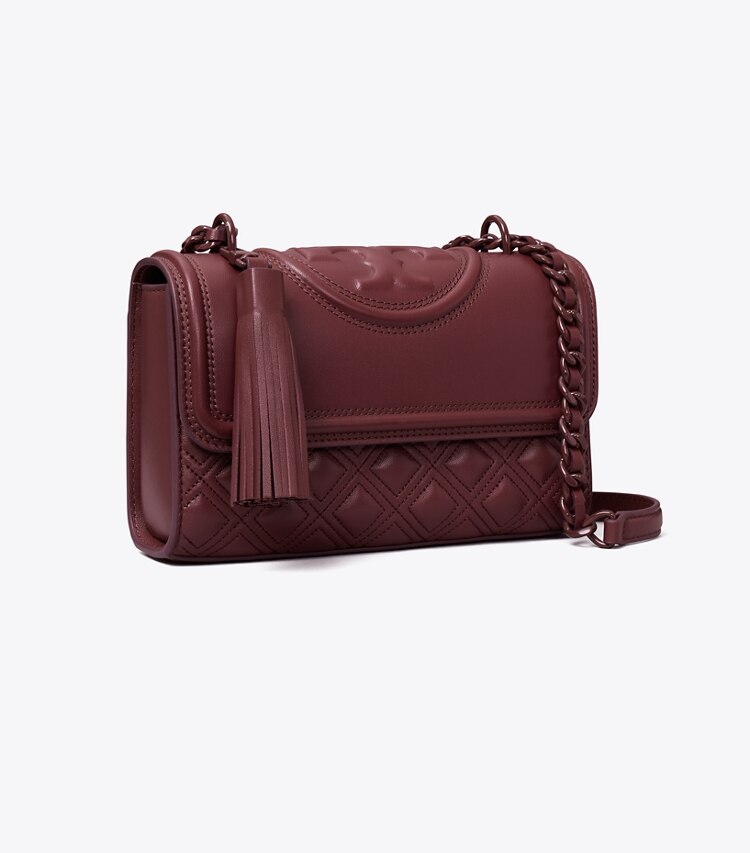 Tory Burch designer shoulder bags Small Fleming Convertible Shoulder Bag in Wine angle