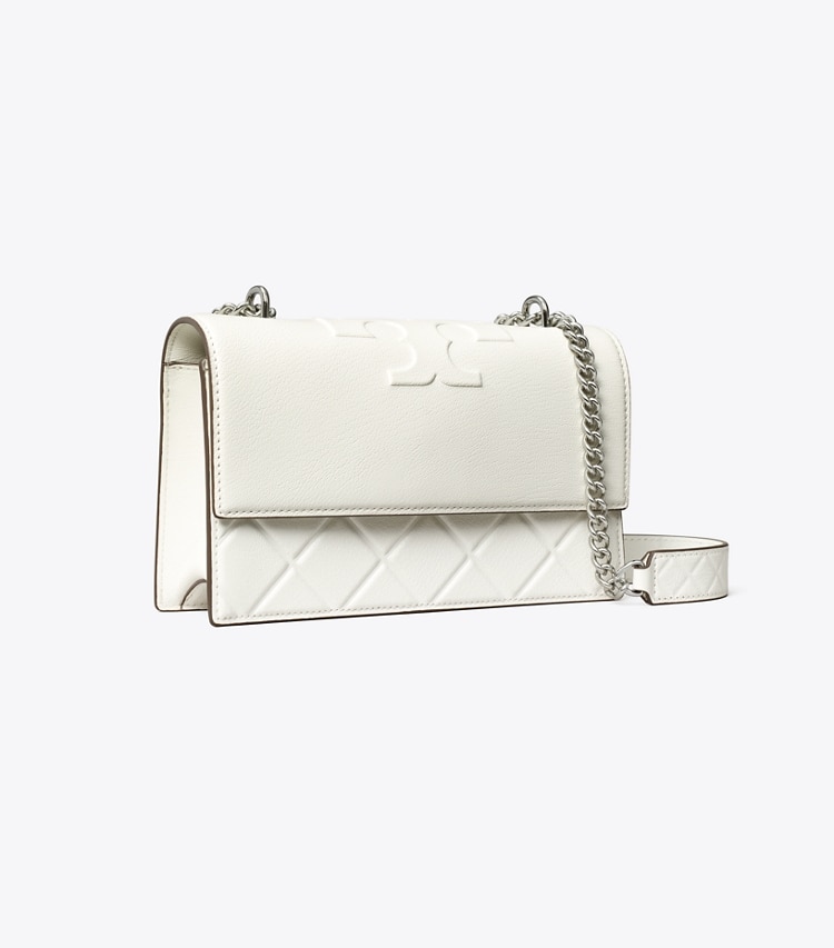 Tory Burch designer shoulder bags Small Fleming Convertible Shoulder Bag in Blanc angle