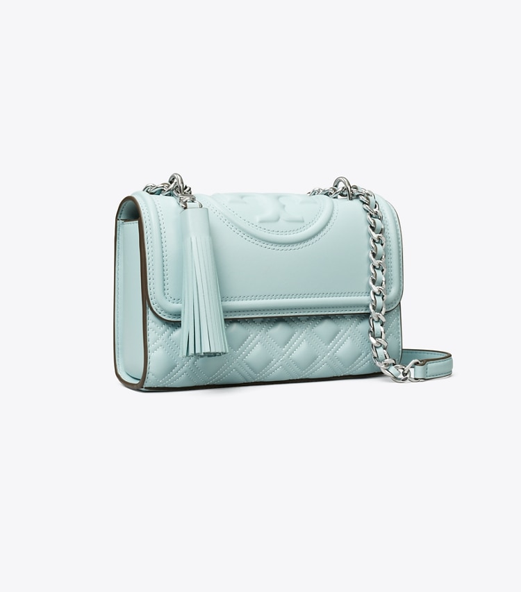 Tory Burch designer shoulder bags Small Fleming Convertible Shoulder Bag in Geyser angle