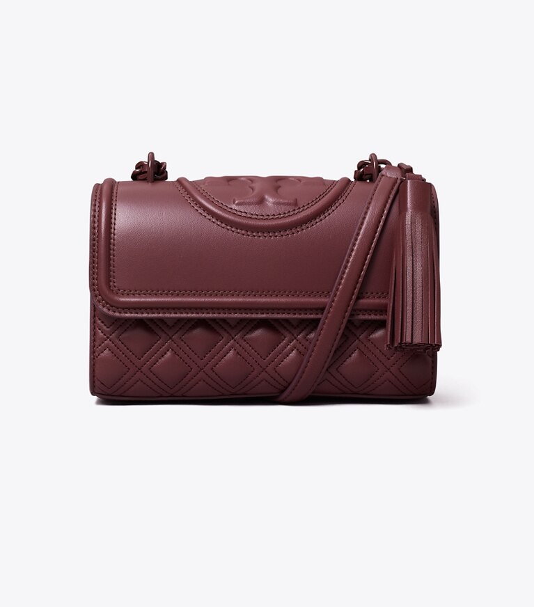 Tory Burch designer shoulder bags Small Fleming Convertible Shoulder Bag in Wine angle